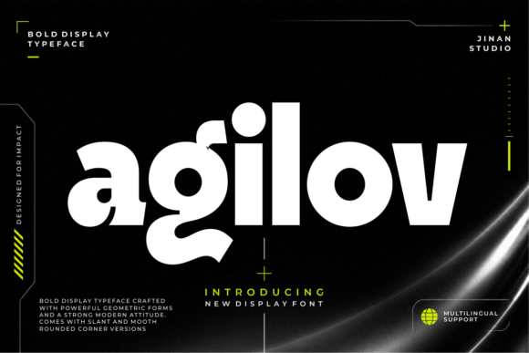 Agilov Font Review: Bold Modern Display Type