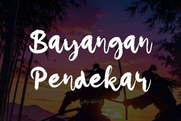 Bayangan Pendekar Typeface for Editorial Design