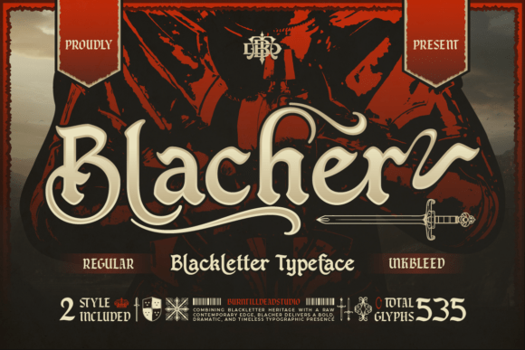 Blacher Typeface for Bold Maker Designs