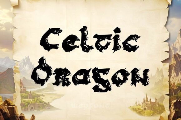 Celtic Dragon: A Mystical Script Font for Makers