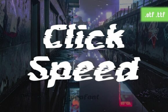 Click Speed: A Cyberpunk Typeface for Bold Brands