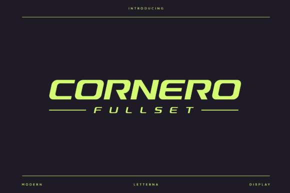 Cornero Typeface: Bold Display Font for Branding