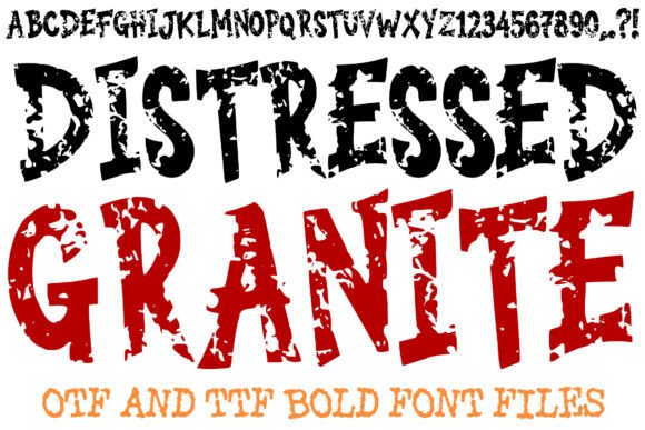 Distressed Granite: A Bold Display Font for Makers