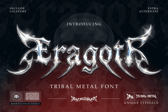 Eragoti: A Dark Tribal Metal Typeface for Bold Editorial Design
