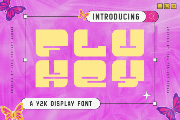 Flukey Typeface for Retro Y2K Product Design
