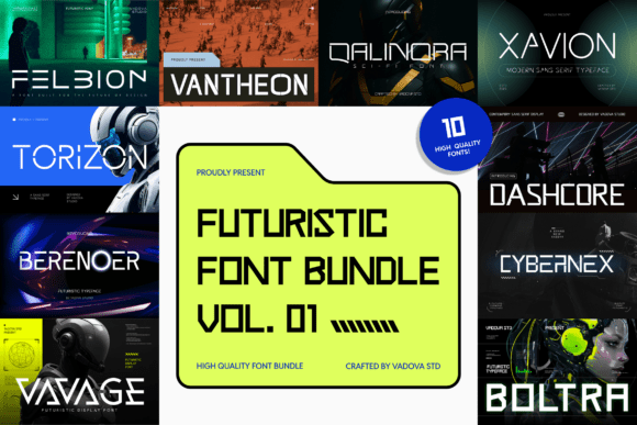 Futuristic Bundle Vol.01 Typeface for Editorial Design