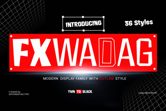 Fx Wadag: A Bold Display Font for Modern Brands