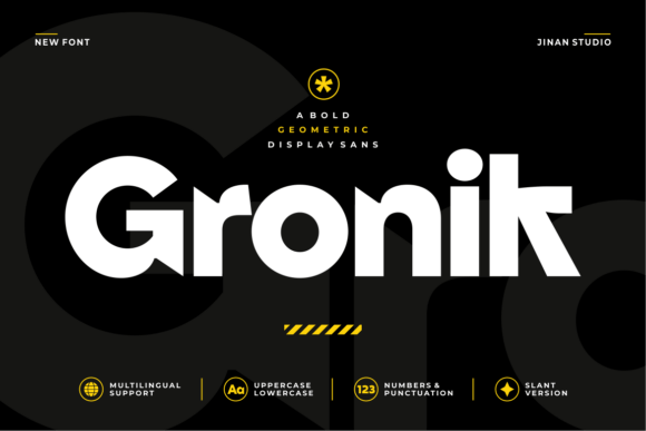 Gronik: A Bold Geometric Typeface for Modern Brands