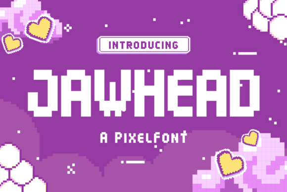 Jawhead: A Bold Pixel Display Font for Retro Editorial Design