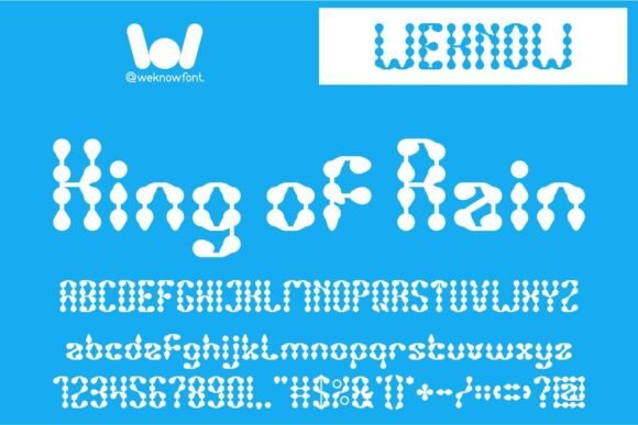 King of Rain: A Modern Typeface for Brand Identity