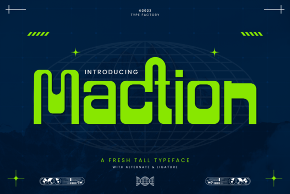Maction: A Futuristic Display Typeface for Modern Brands