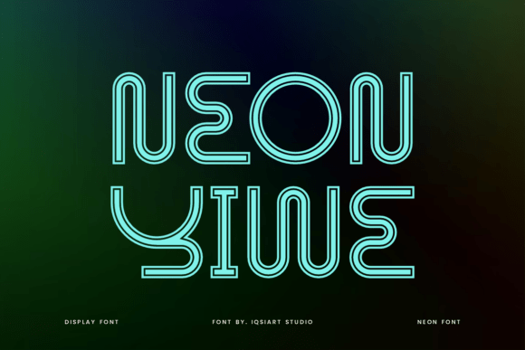 Neon Yiwe: A Retro-Futuristic Display Typeface
