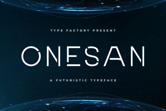 Onesan Typeface for Futuristic Web Design