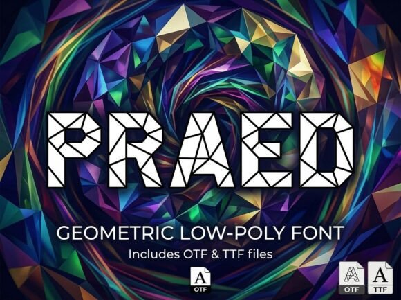 Praed Typeface: A Futuristic Display Font for Web Design