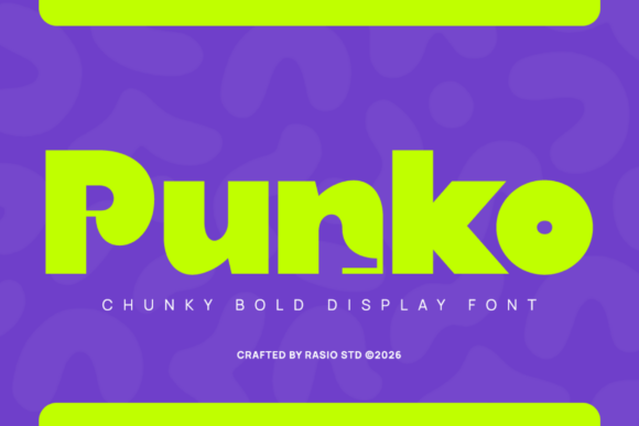 Punko: A Bold Display Font for Modern Brands