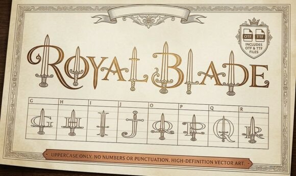 Royal Blade Typeface for Epic Web Designs