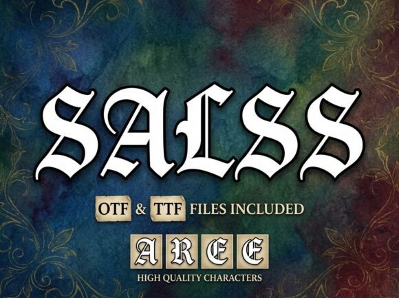 Salss: A Bold Blackletter Typeface for Crafters