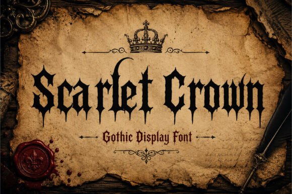 Scarlet Crown: A Gothic Blackletter Font for Editorial Impact