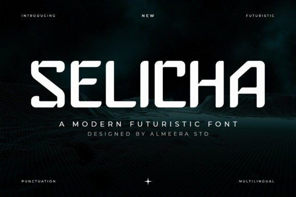 Selicha Typeface: Bold Futuristic Design