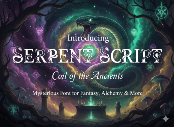 Serpent Script: A Mesmerizing Decorative Font for Digital Campaigns