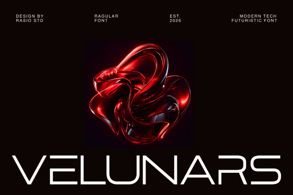 Velunars Font: Futuristic Display for Modern Makers
