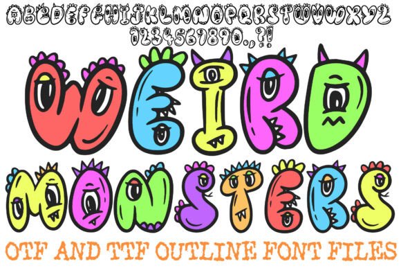 Weird Monsters: A Playful Display Font for Marketers
